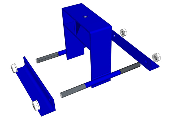 Узел крепления КТПМ на ж/б опору ПТ-43