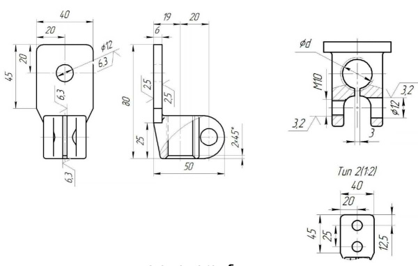 400 кВА зажим контактный НН (литьё DIN, М20х2,5)