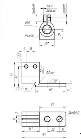 160 кВА зажим контактный НН (литьё, М12х1,7)